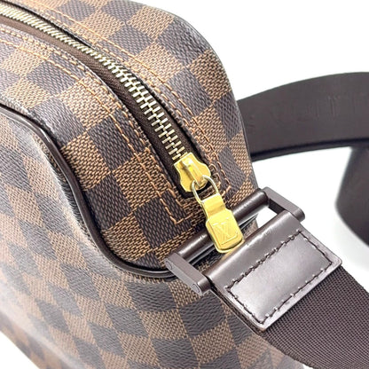 Louis Vuitton Olaf PM Damier Ebene Leather Brown Shoulder Bag Gold — view 9
