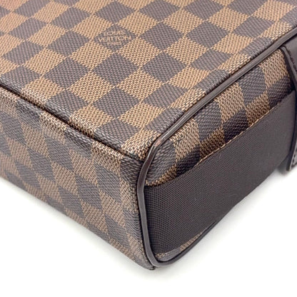 Louis Vuitton Olaf PM Damier Ebene Leather Brown Shoulder Bag Gold — view 6