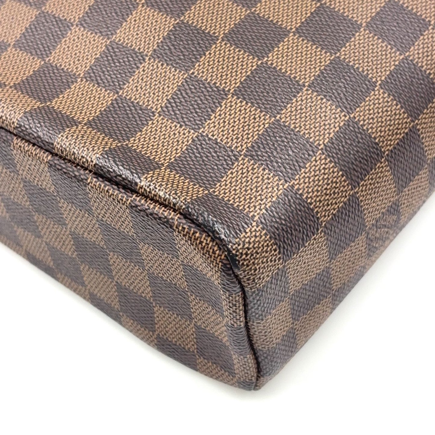 Louis Vuitton Olaf PM Damier Ebene Leather Brown Shoulder Bag Gold — view 7