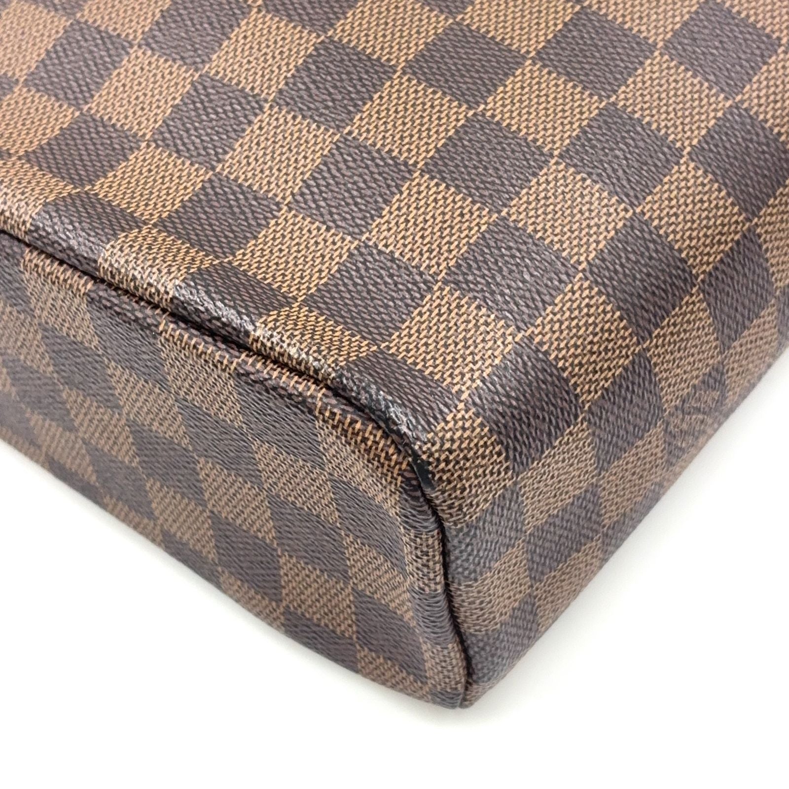 Louis Vuitton Olaf PM Damier Ebene Leather Brown Shoulder Bag Gold — view 7