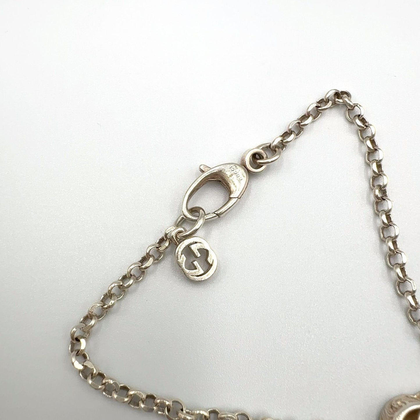 Gucci Interlocking Silver Chain Bracelet — view 7