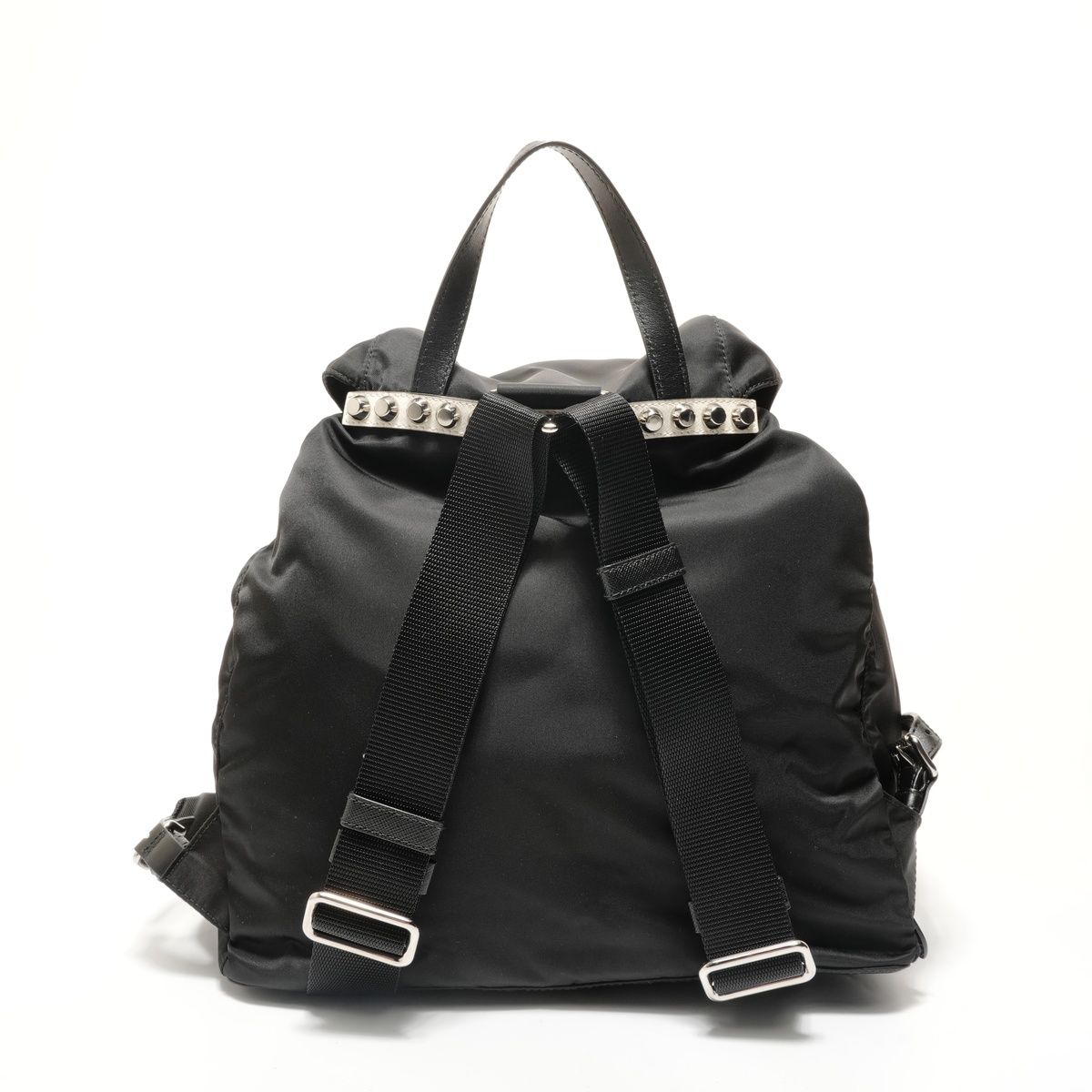 Prada Backpack Nylon Studs Leather — view 2