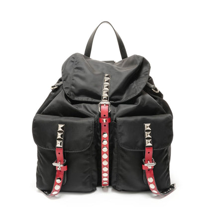 Prada Backpack Nylon Studs Leather