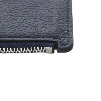 Loewe Coin Card Holder Fragment Case Anagram Leather Navy Silver — view 8
