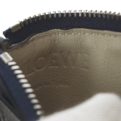 Loewe Coin Card Holder Fragment Case Anagram Leather Navy Silver — view 3