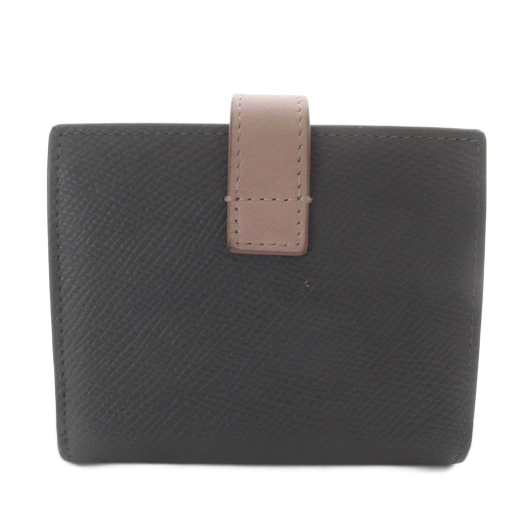 Celine Small Strap Wallet Bifold Bicolor Leather Gray Pink — view 2