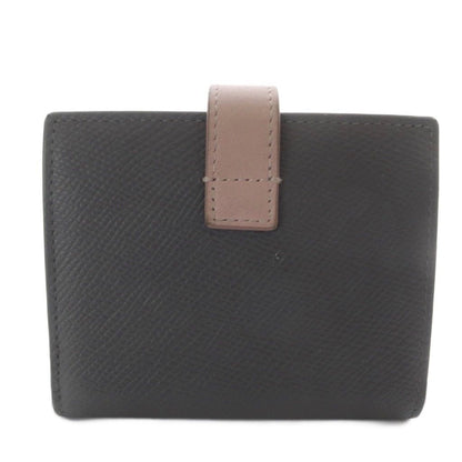 Celine Small Strap Wallet Bifold Bicolor Leather Gray Pink — view 2