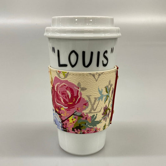 Louis Vuitton Tableware Cup LV Tapestry White Multi Cup Floral Monogram Canvas