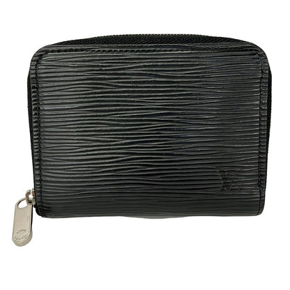 Louis Vuitton Coin Case Epi Zippy Purse Noir Leather