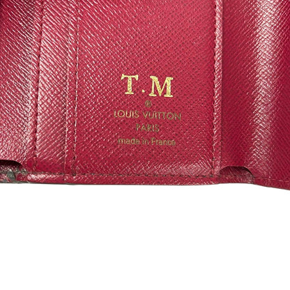 Louis Vuitton Trifold Wallet Monogram Portefeuille Zoe Fuchsia Initial Leather — view 5