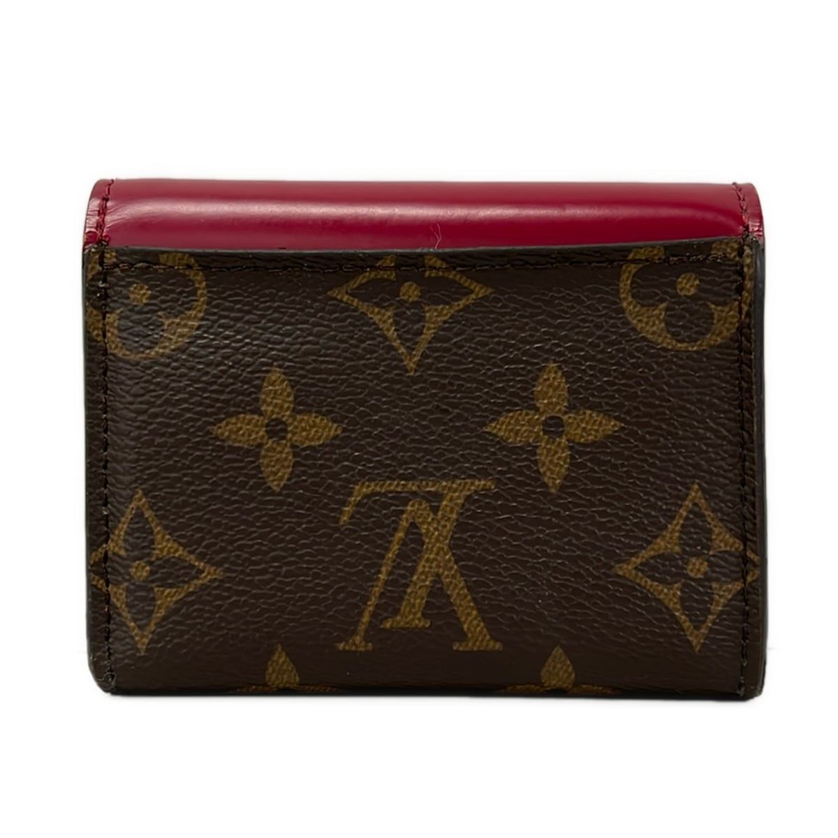 Louis Vuitton Trifold Wallet Monogram Portefeuille Zoe Fuchsia Initial Leather — view 2