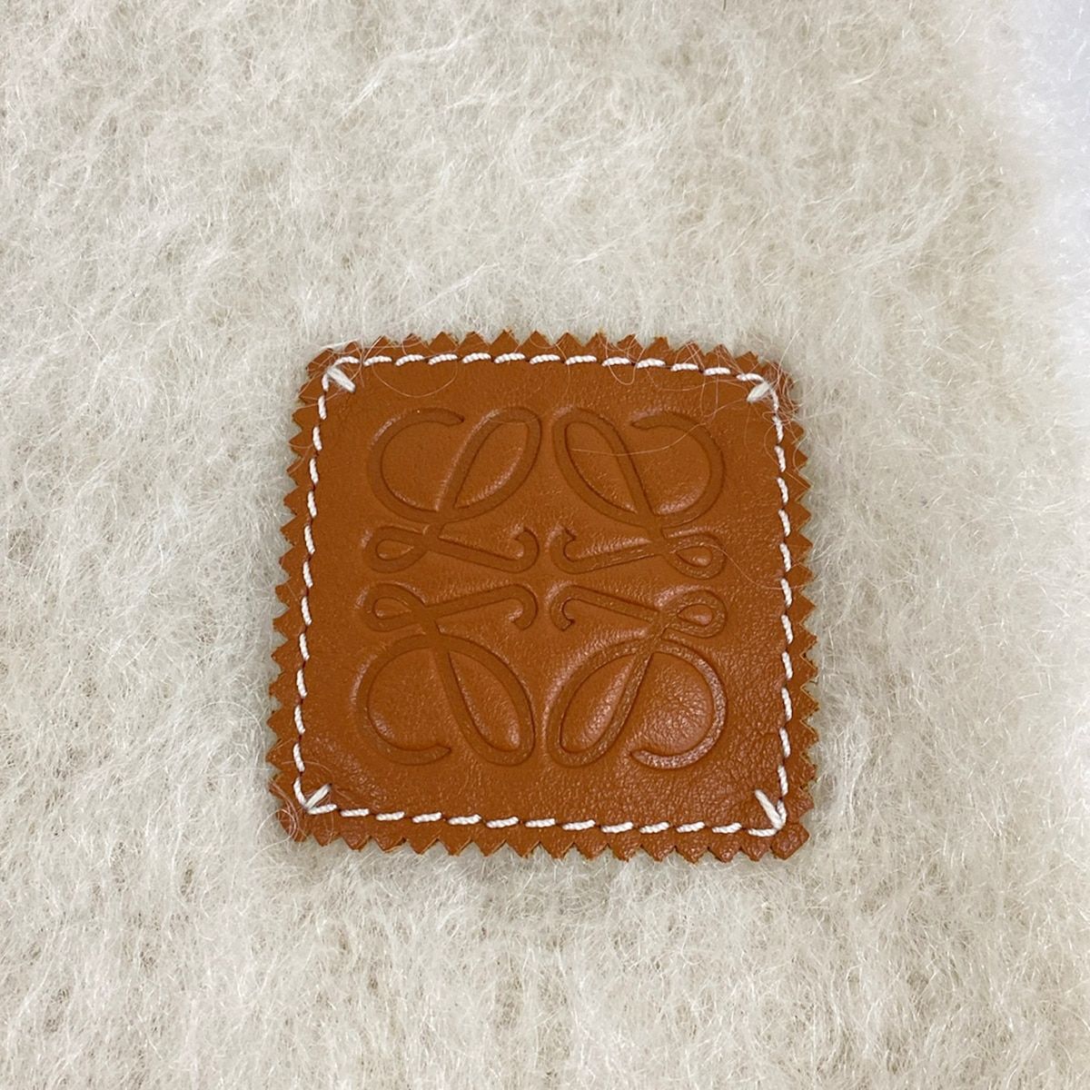 Loewe Scarf Ivory Wool — view 2