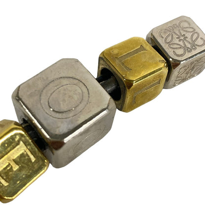 Loewe Key Holder Dice Charm Silver Gold Black Leather — view 6