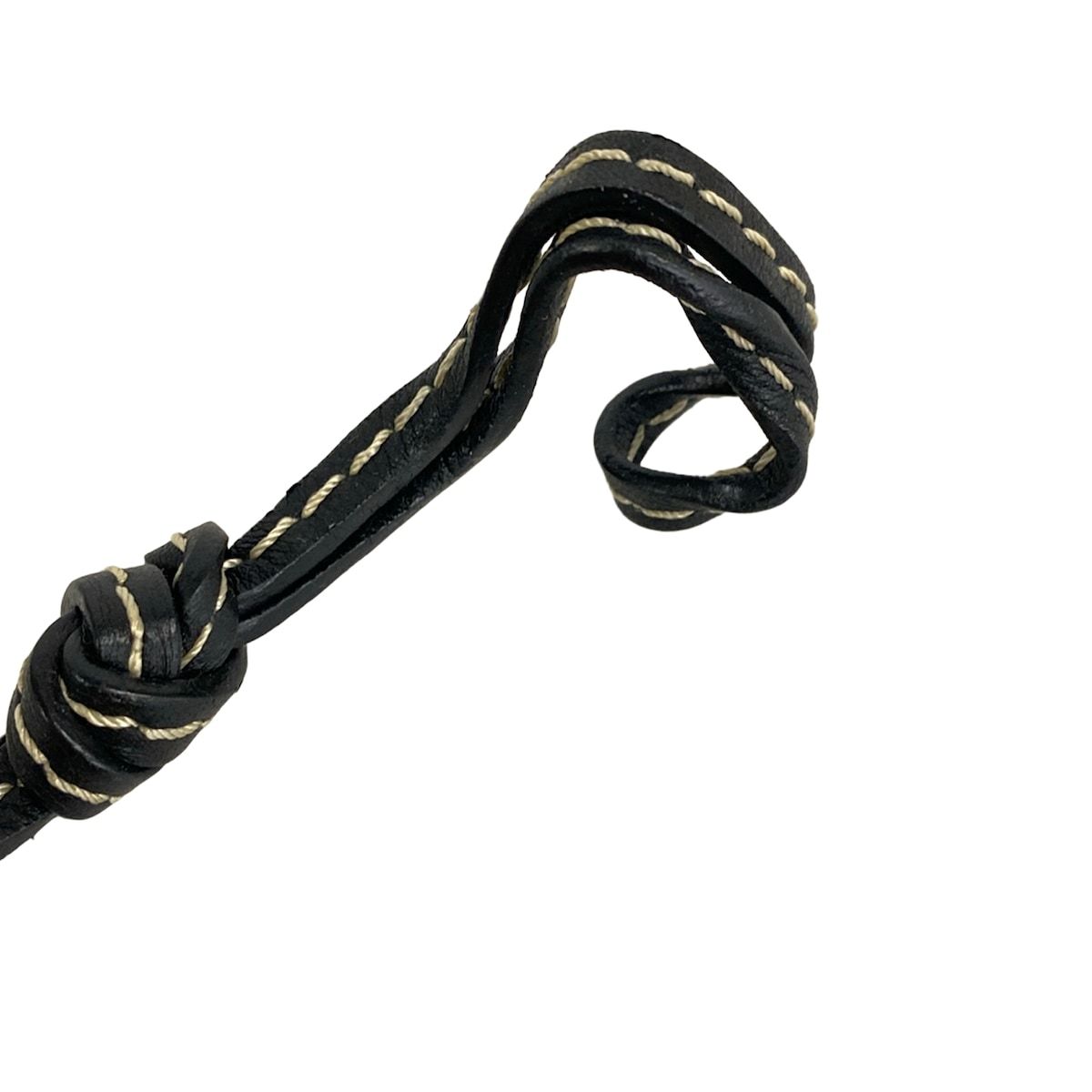 Loewe Key Holder Dice Charm Silver Gold Black Leather — view 5