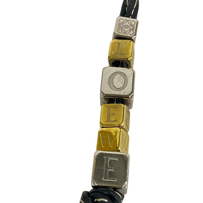 Loewe Key Holder Dice Charm Silver Gold Black Leather — view 4