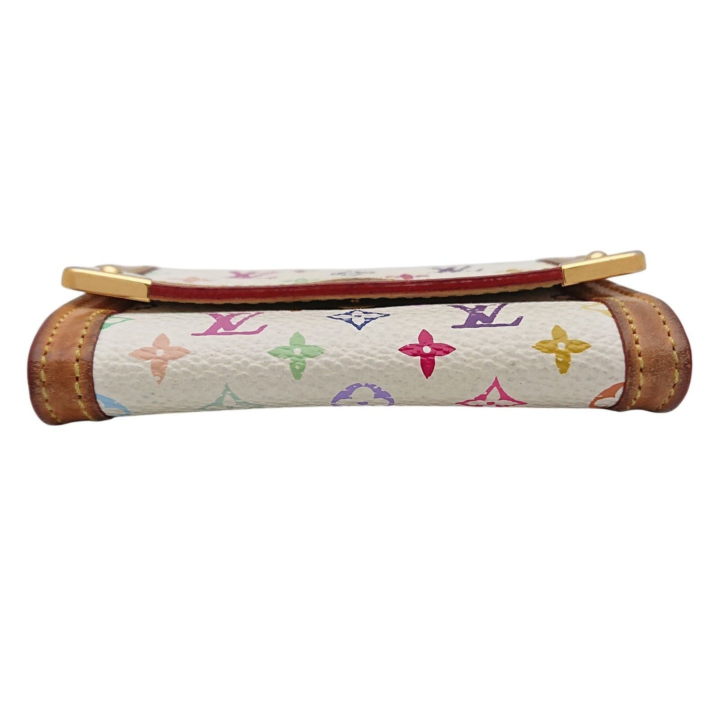 Louis Vuitton Coin Case Porte-Monnaie Pla Monogram Multicolor Blanc — view 6