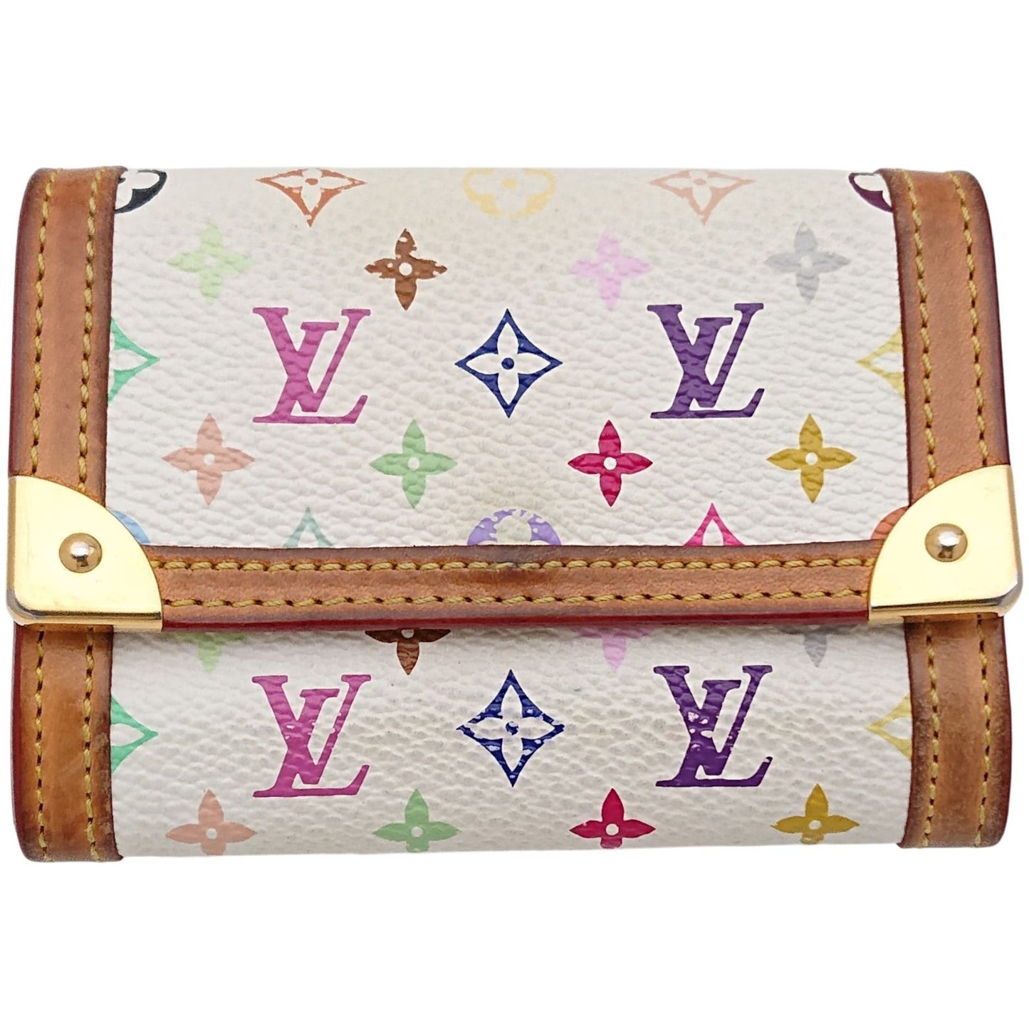 Louis Vuitton Coin Case Porte-Monnaie Pla Monogram Multicolor Blanc