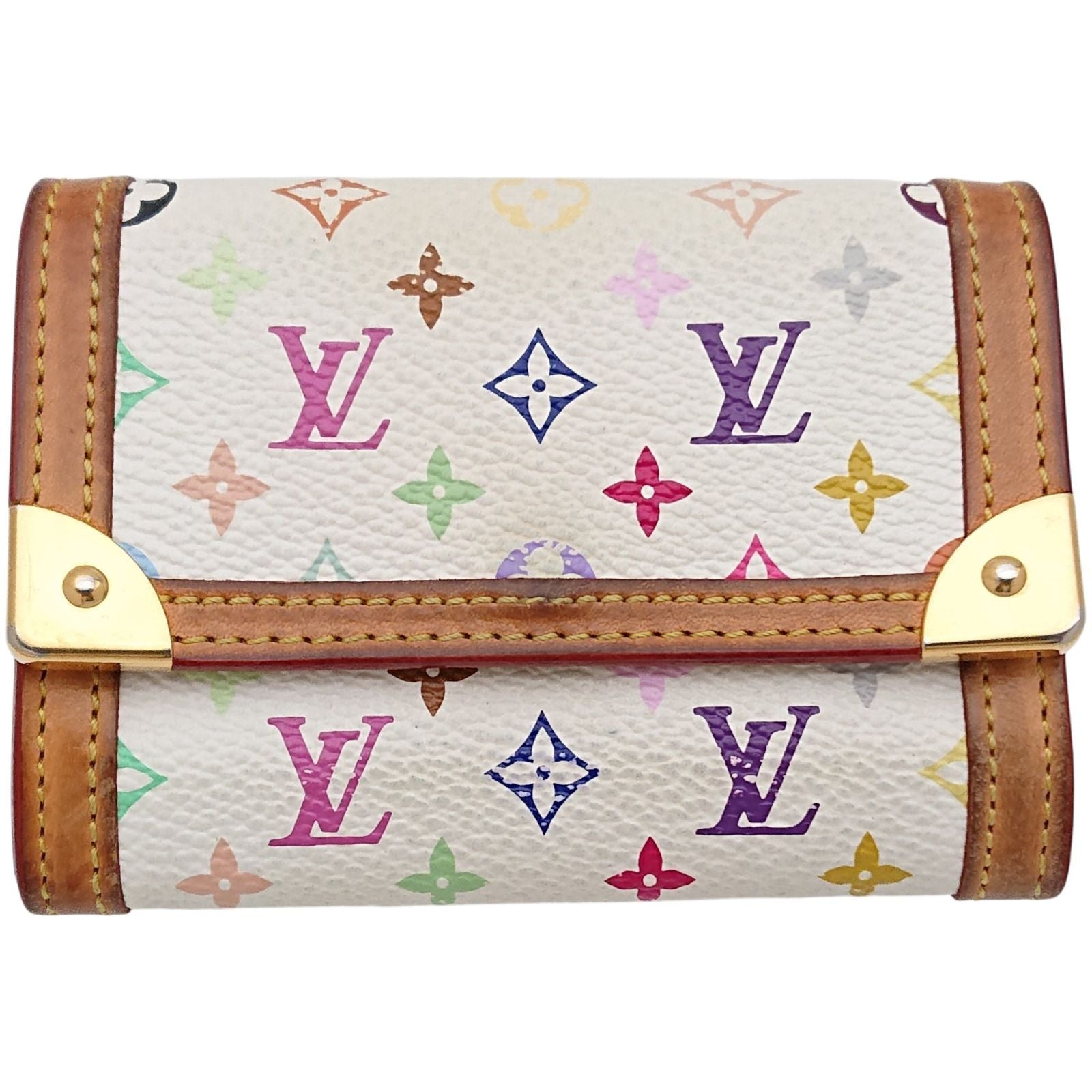 Louis Vuitton Coin Case Porte-Monnaie Pla Monogram Multicolor Blanc