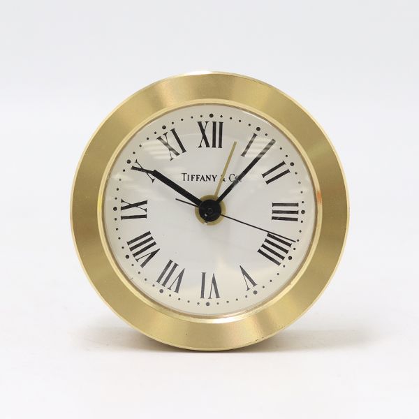 Tiffany & Co Travel Watch Quartz White Dial Table Clock Mtm