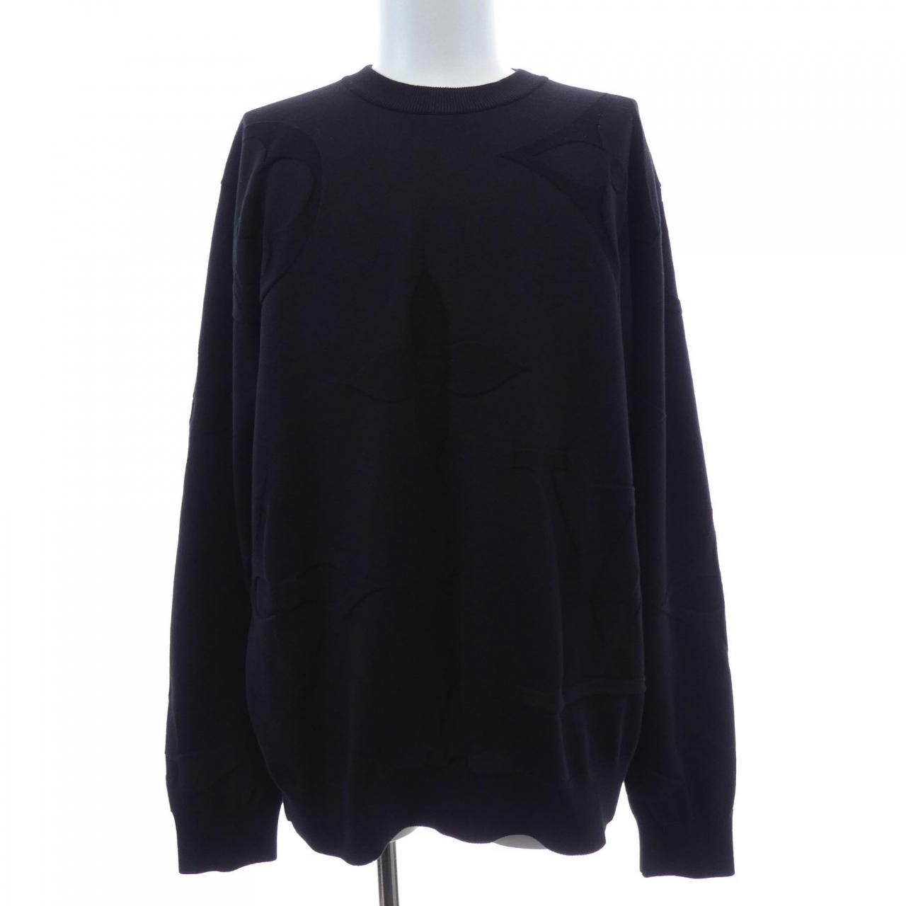 Louis Vuitton Monogram Long Sleeve Cotton Crew Neck Knit Sweater