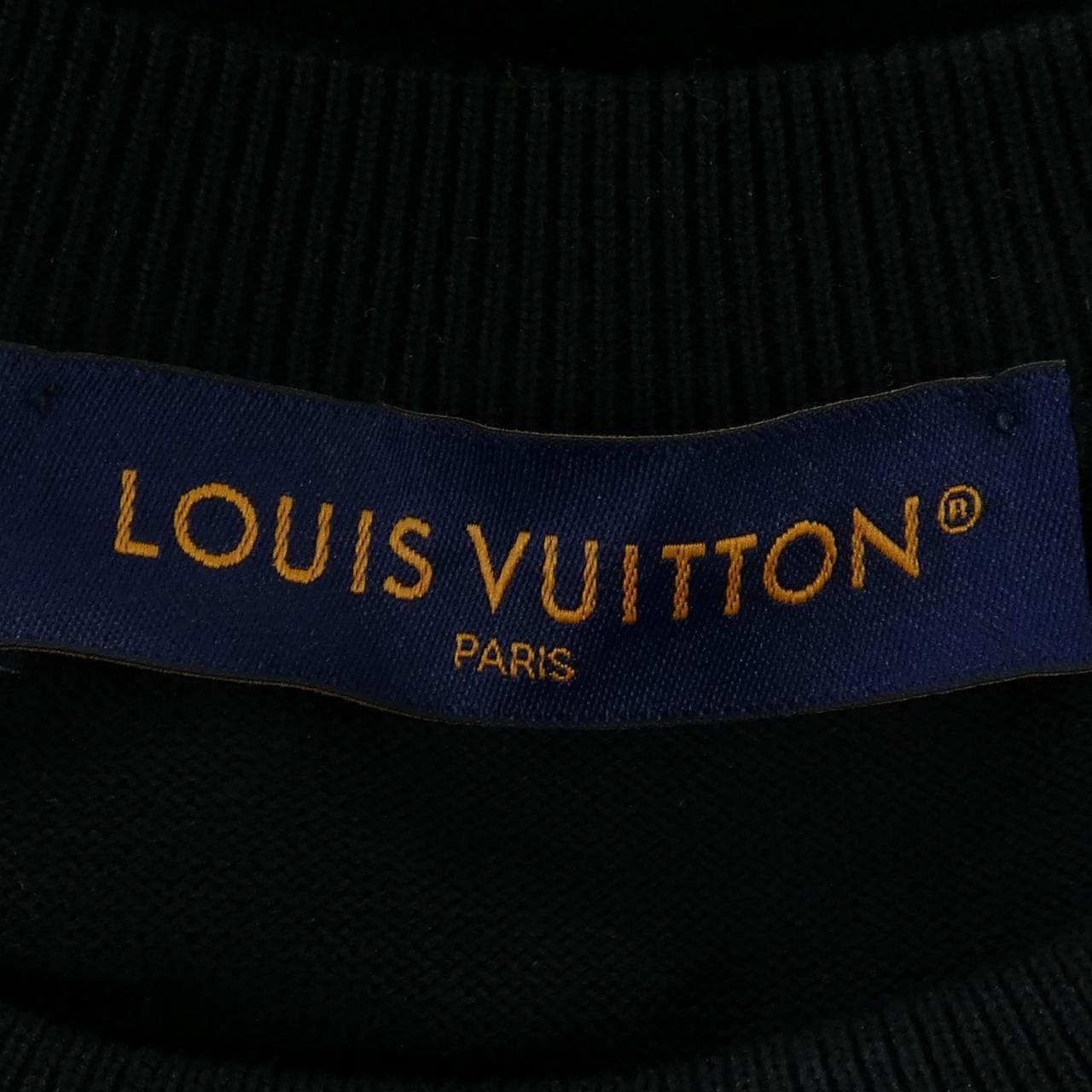 Louis Vuitton Monogram Long Sleeve Cotton Crew Neck Knit Sweater — view 4