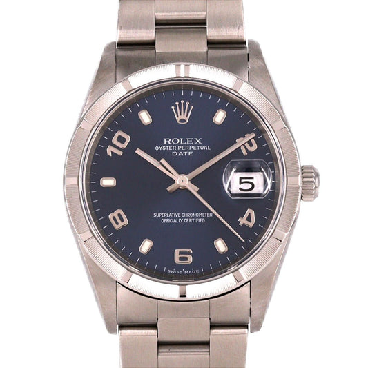 Rolex Oyster Perpetual Date SS Automatic Winding Number Watch