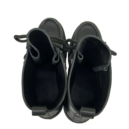 Hermes Short Boots 385 Land Black Lace Up Biker Taste — view 7