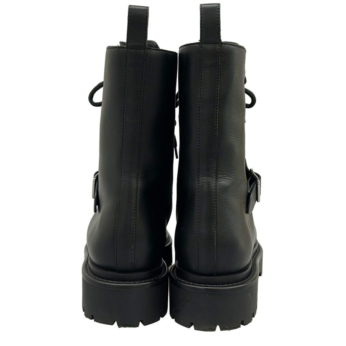 Hermes Short Boots 385 Land Black Lace Up Biker Taste — view 6