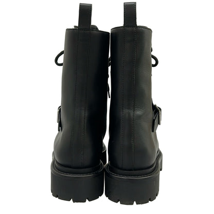 Hermes Short Boots 385 Land Black Lace Up Biker Taste — view 6