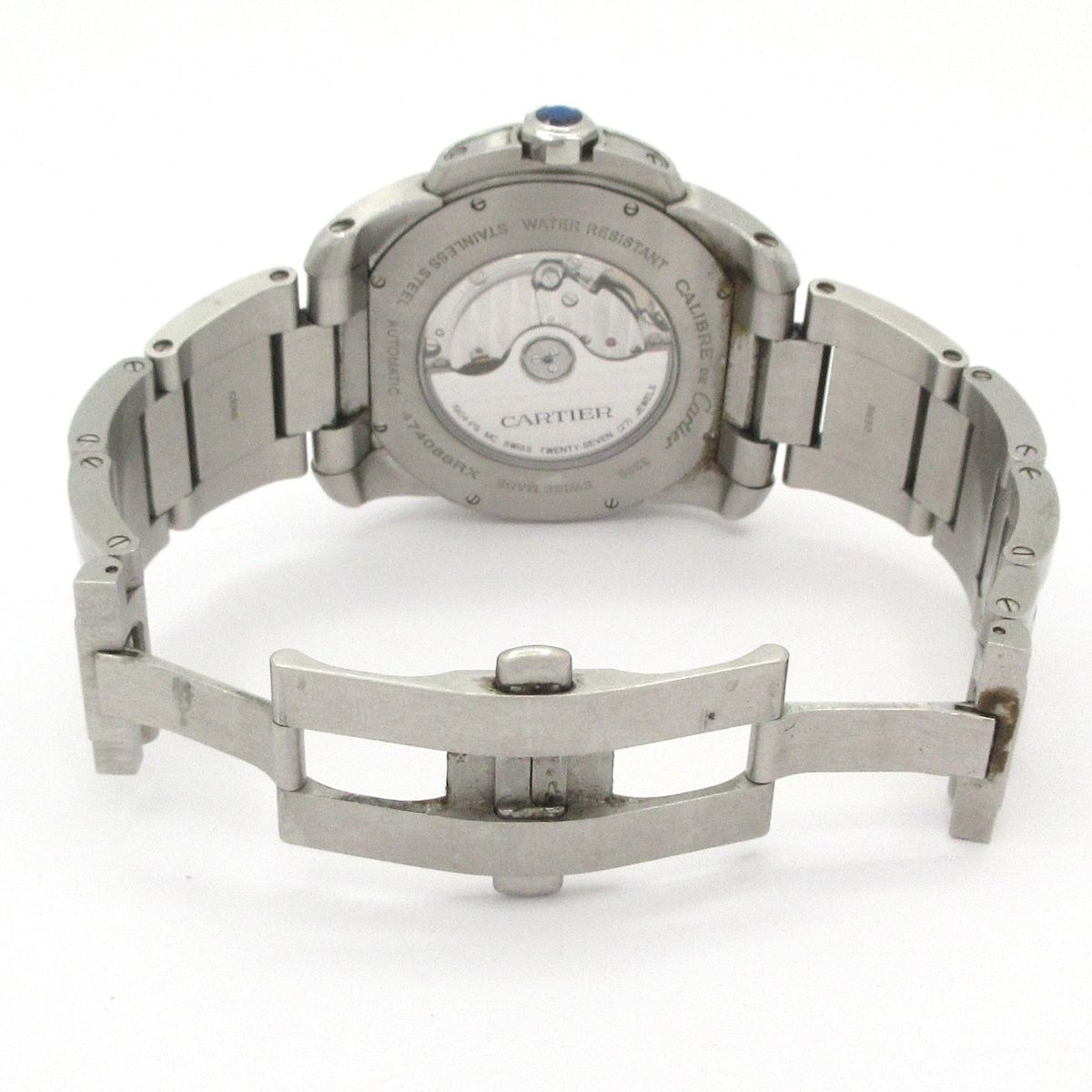 Cartier Watch Caliber de LM Back Slot SS Black — view 7