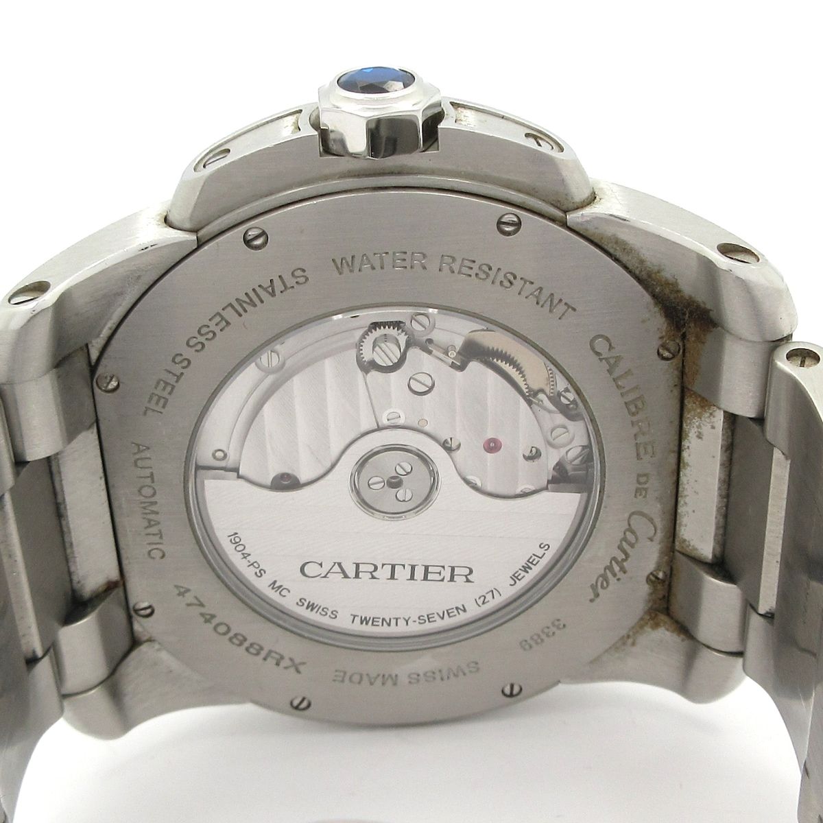 Cartier Watch Caliber de LM Back Slot SS Black — view 3