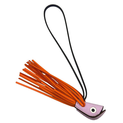 Hermes Key Holder Same Poisson Charm Gimove Fu Purple Fish Motif — view 2