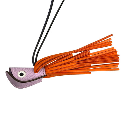 Hermes Key Holder Same Poisson Charm Gimove Fu Purple Fish Motif — view 4