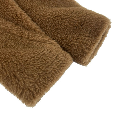 Max Mara Coat S Teddy Bear Brown Winter Silk — view 5