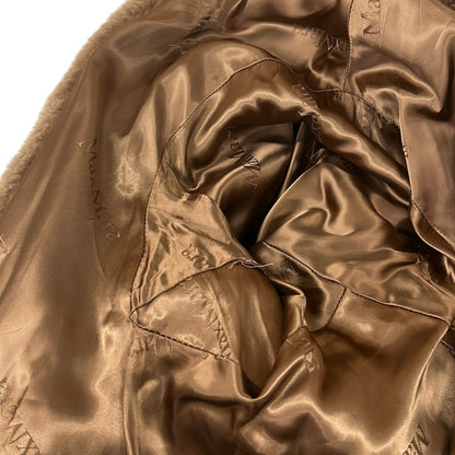 Max Mara Coat S Teddy Bear Brown Winter Silk — view 8