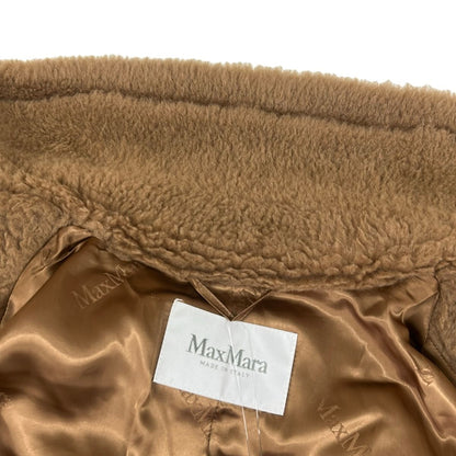 Max Mara Coat S Teddy Bear Brown Winter Silk — view 7