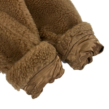 Max Mara Coat S Teddy Bear Brown Winter Silk — view 6