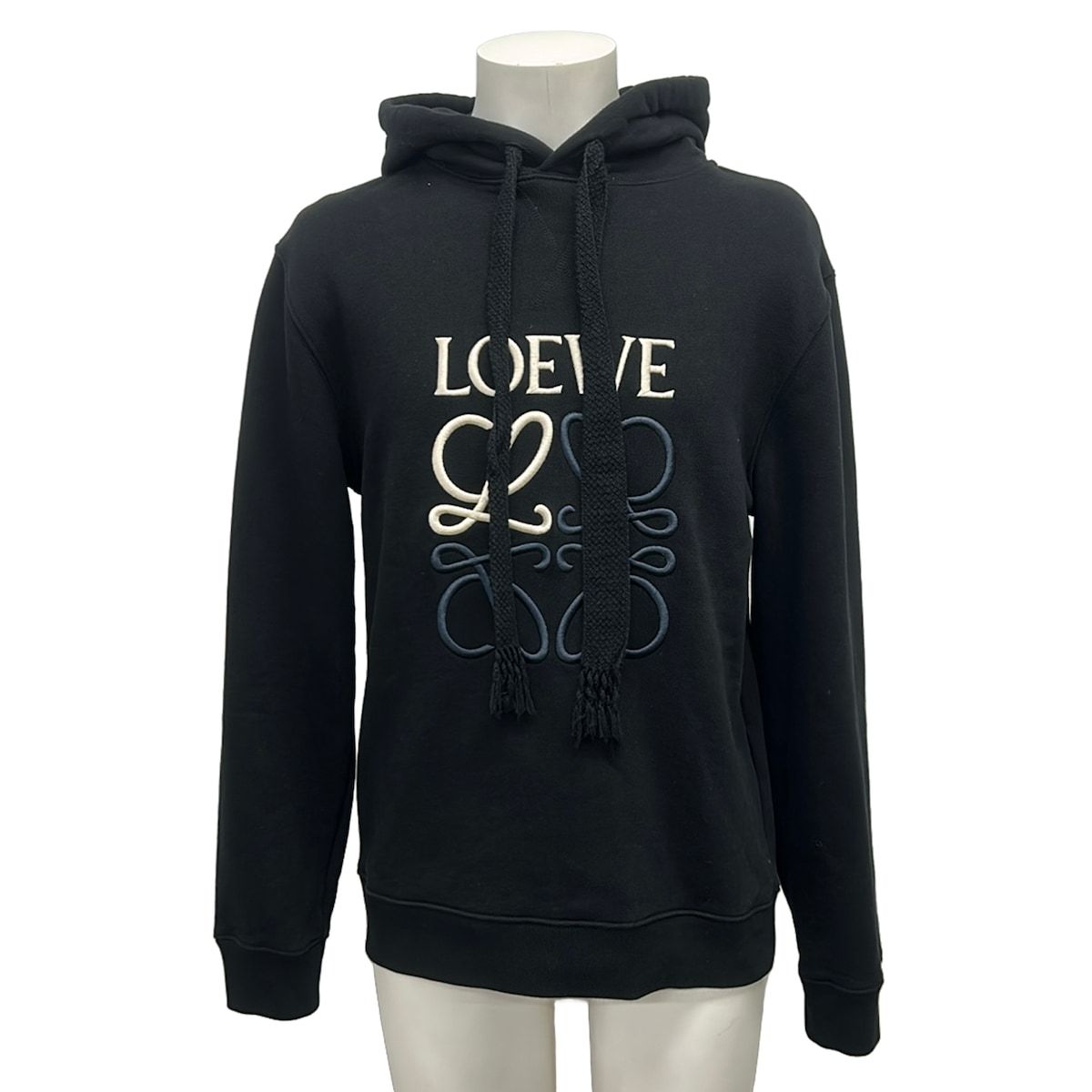 Loewe Hoodie S Black White Dark Navy Cotton