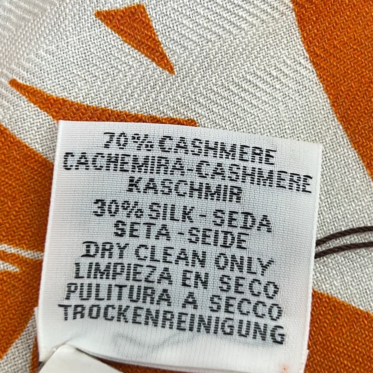 Hermes Shawl Carre Geant 140 Orange Cui White Flamingo Party Scarf — view 3
