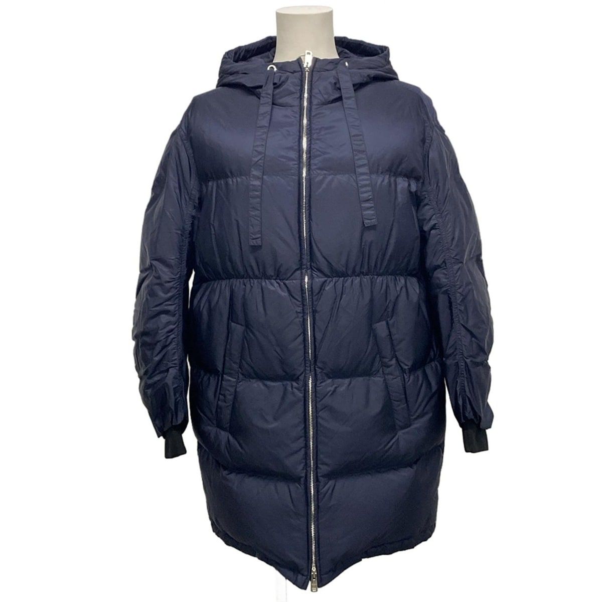 Prada Down Jacket Coat 40 M Dark Navy Long Sleeve Winter