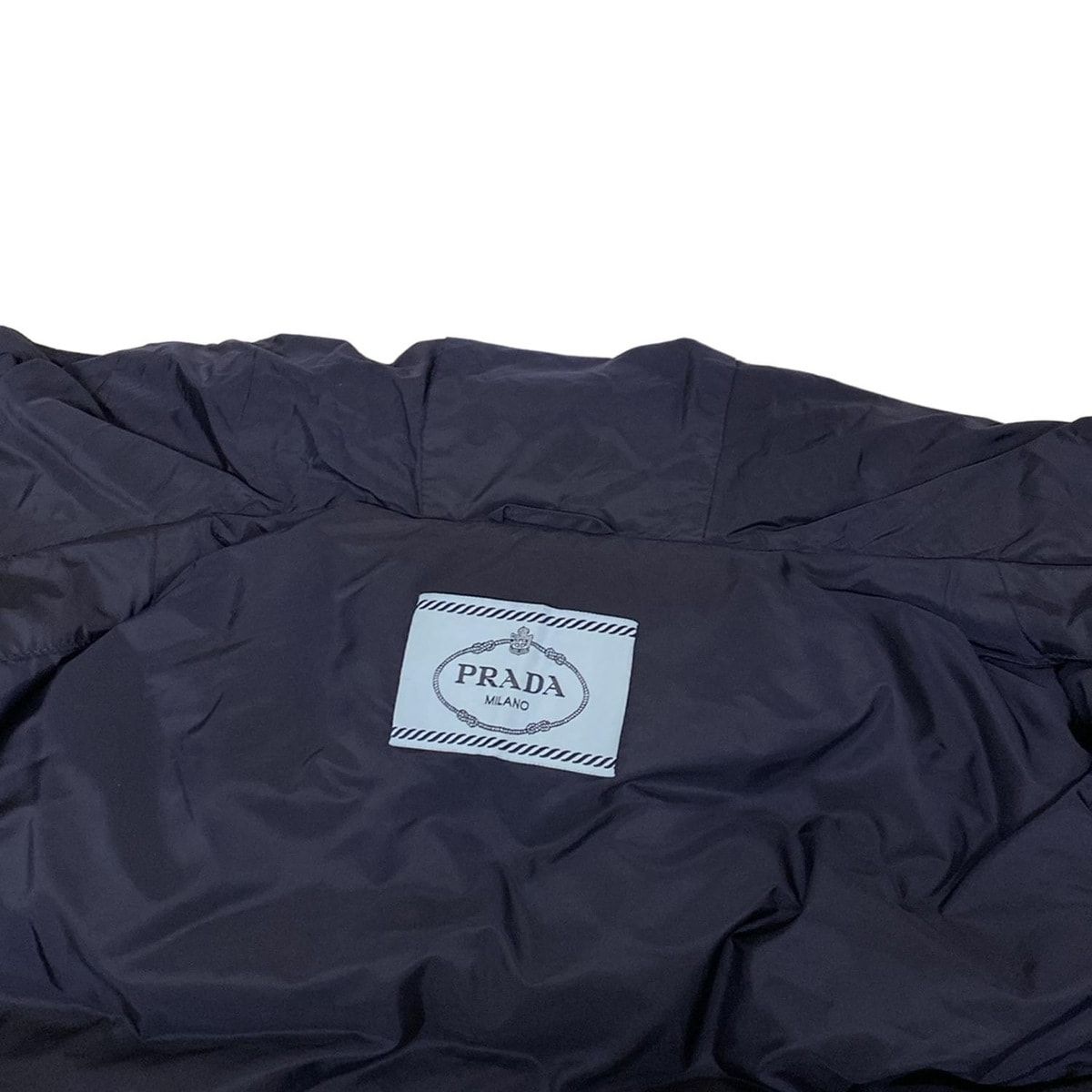 Prada Down Jacket Coat 40 M Dark Navy Long Sleeve Winter — view 9