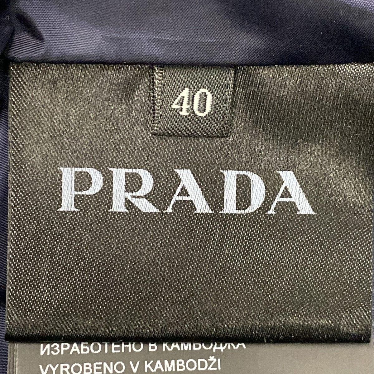 Prada Down Jacket Coat 40 M Dark Navy Long Sleeve Winter — view 5