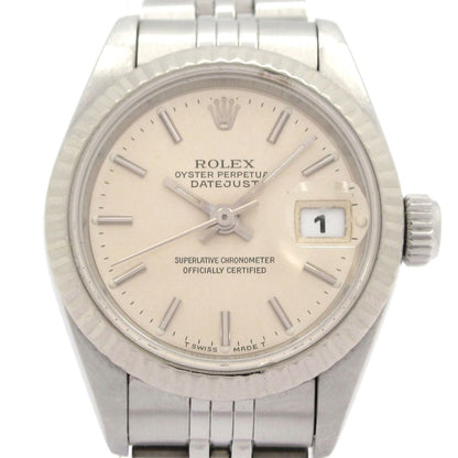Rolex Watch Datejust SS 18k White Gold 16 Frames Silver