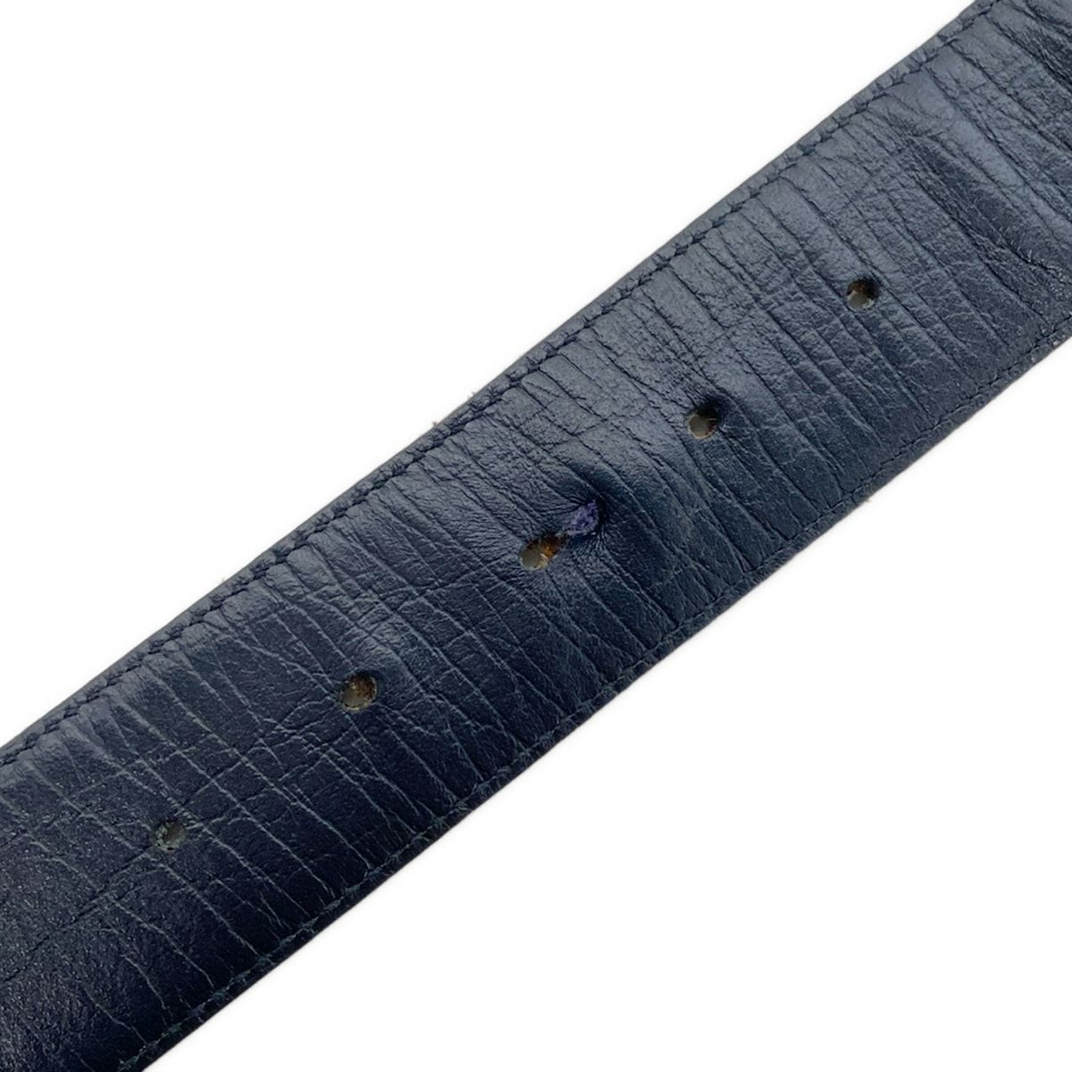 Gucci Belt 38 Interlocking Beige Dark Navy — view 7