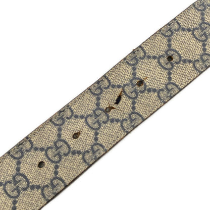 Gucci Belt 38 Interlocking Beige Dark Navy — view 6