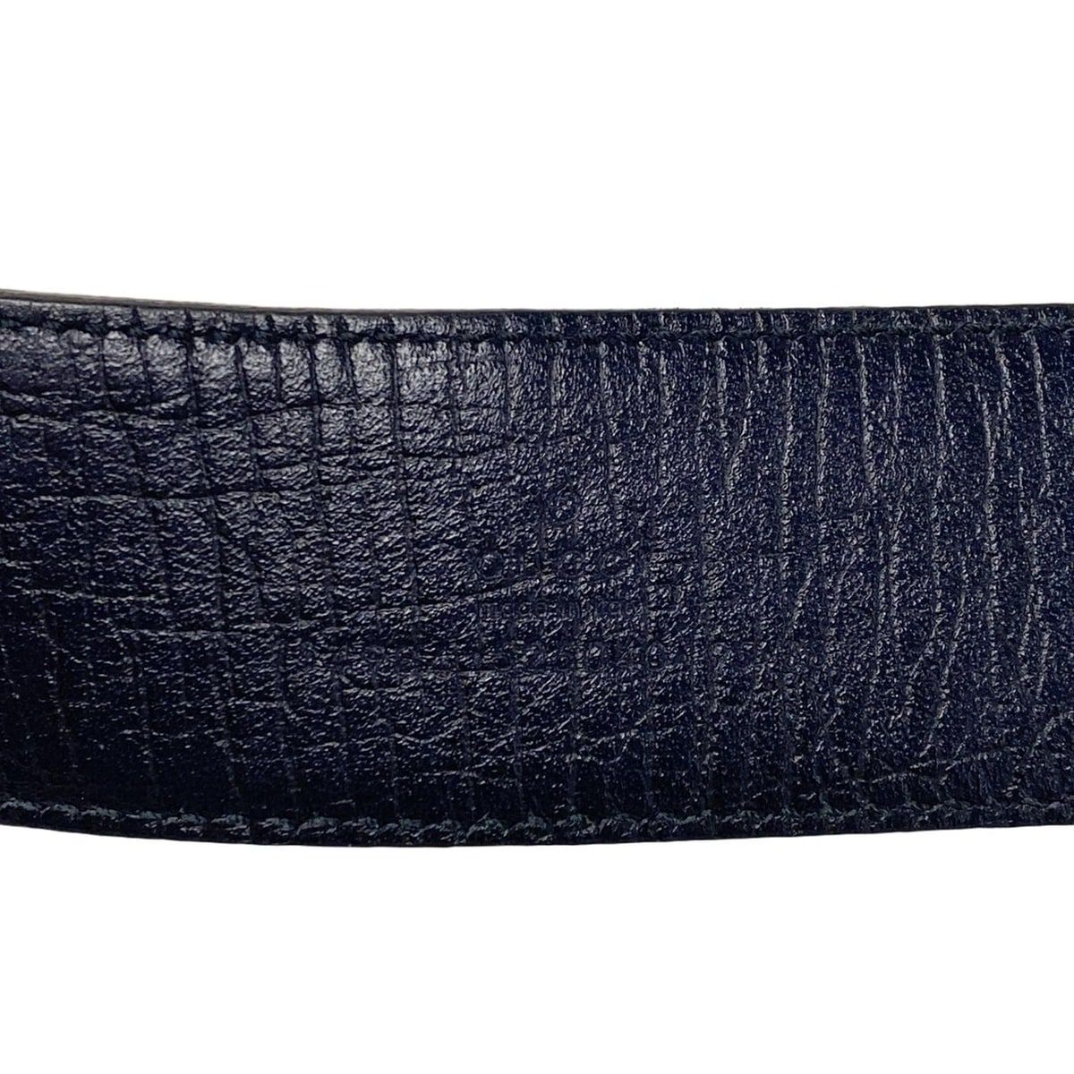 Gucci Belt 38 Interlocking Beige Dark Navy — view 3
