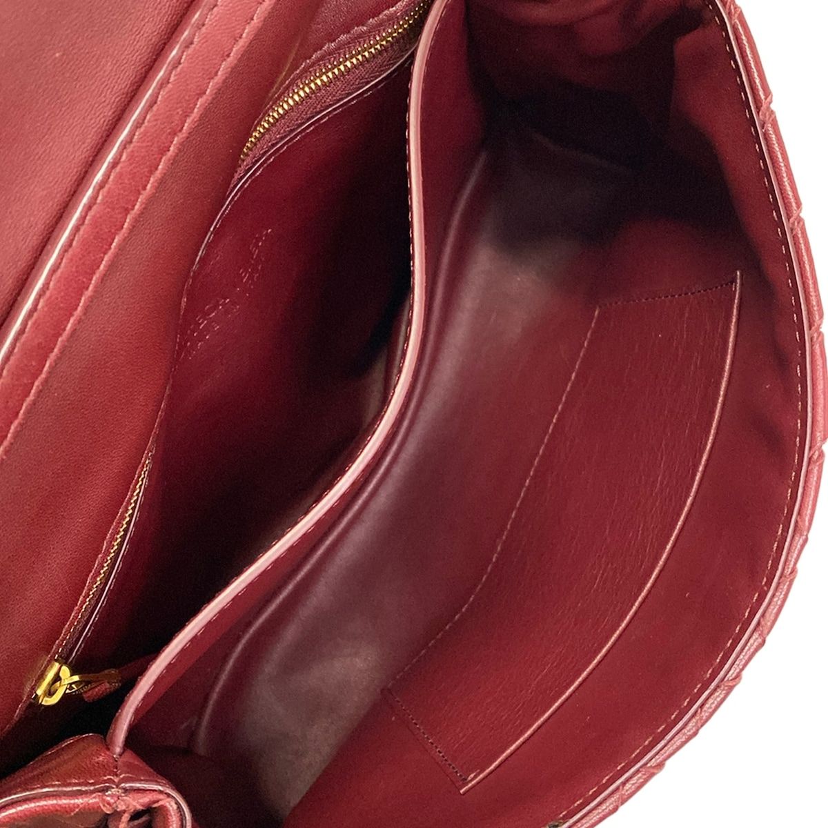 Bottega Veneta Shoulder Bag Intrecciato Bordeaux Leather — view 7