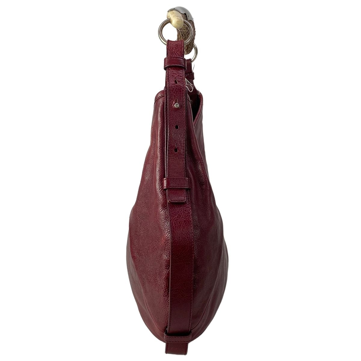 Saint Laurent Yves Rive Gauche Handbag Mombasa Bordeaux Leather — view 4