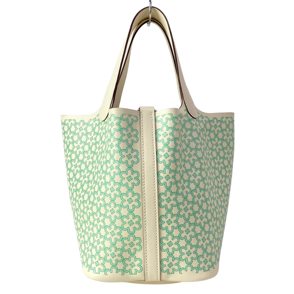 Hermes Handbag Picotin Lock PM Lucky Daisy Nata Vert Silver — view 4