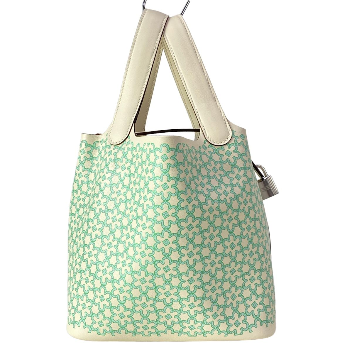 Hermes Handbag Picotin Lock PM Lucky Daisy Nata Vert Silver — view 3